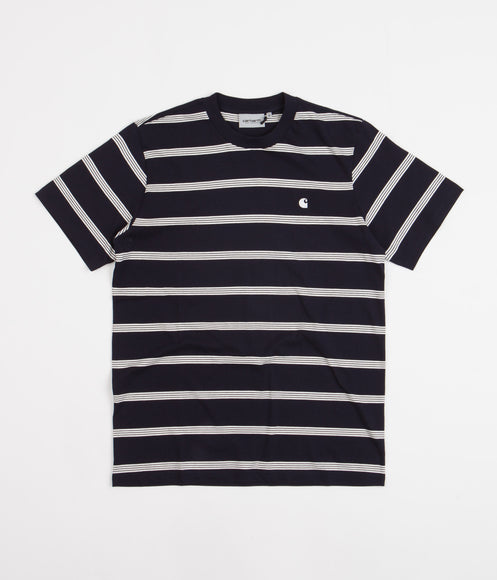 Carhartt Glover T-Shirt - Glover Stripe / Dark Navy / Wax