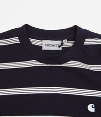 Carhartt Glover T-Shirt - Glover Stripe / Dark Navy / Wax thumbnail