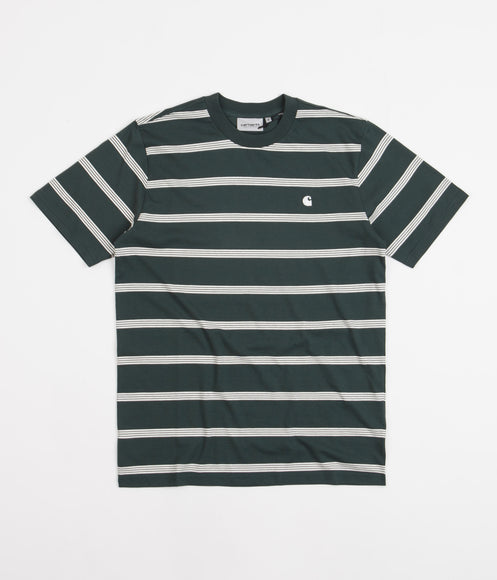 Carhartt Glover T-Shirt - Glover Stripe / Juniper / Wax