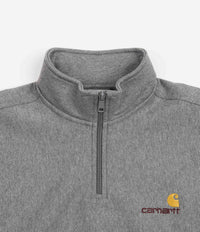 Carhartt Half Zip American Script Sweatshirt - Dark Grey Heather thumbnail