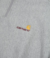 Carhartt Half Zip American Script Sweatshirt - Grey Heather thumbnail