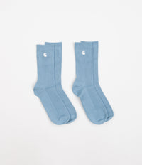 Carhartt Madison Socks (2 Pack) - Piscine / White thumbnail