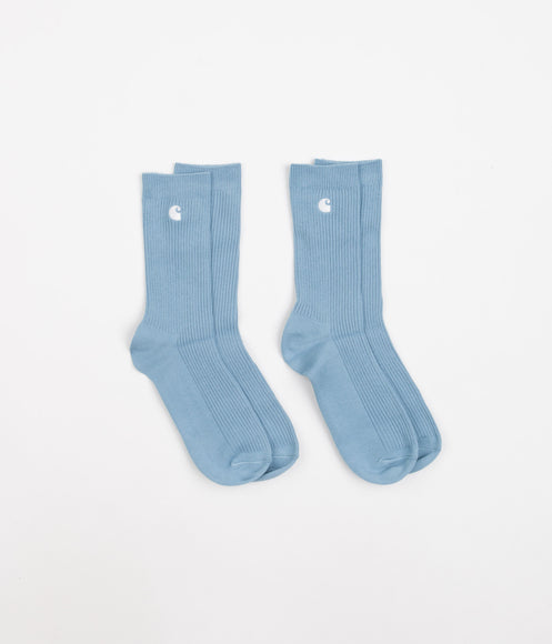 Carhartt Madison Socks (2 Pack) - Piscine / White