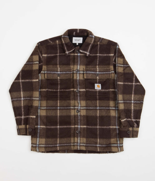 Carhartt Manning Shirt Jacket - Manning Check / Dark Umber / Leather