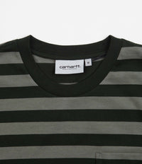 Carhartt Merrick Pocket Long Sleeve T-Shirt - Merrick Stripe / Dark Cedar / Thyme thumbnail