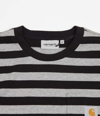 Carhartt Merrick Pocket T-Shirt - Merrick Stripe / Black / Grey Heather thumbnail