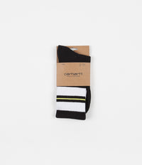 Carhartt Norwood Socks - Black / White / Lime thumbnail