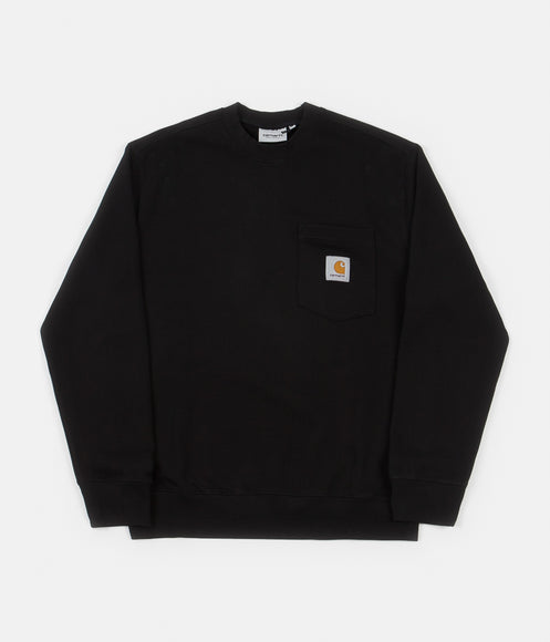 Carhartt Pocket Crewneck Sweatshirt - Black