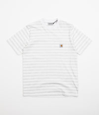 Carhartt Scotty Pocket T-Shirt - Scotty Stripe / Ash Heather / White thumbnail