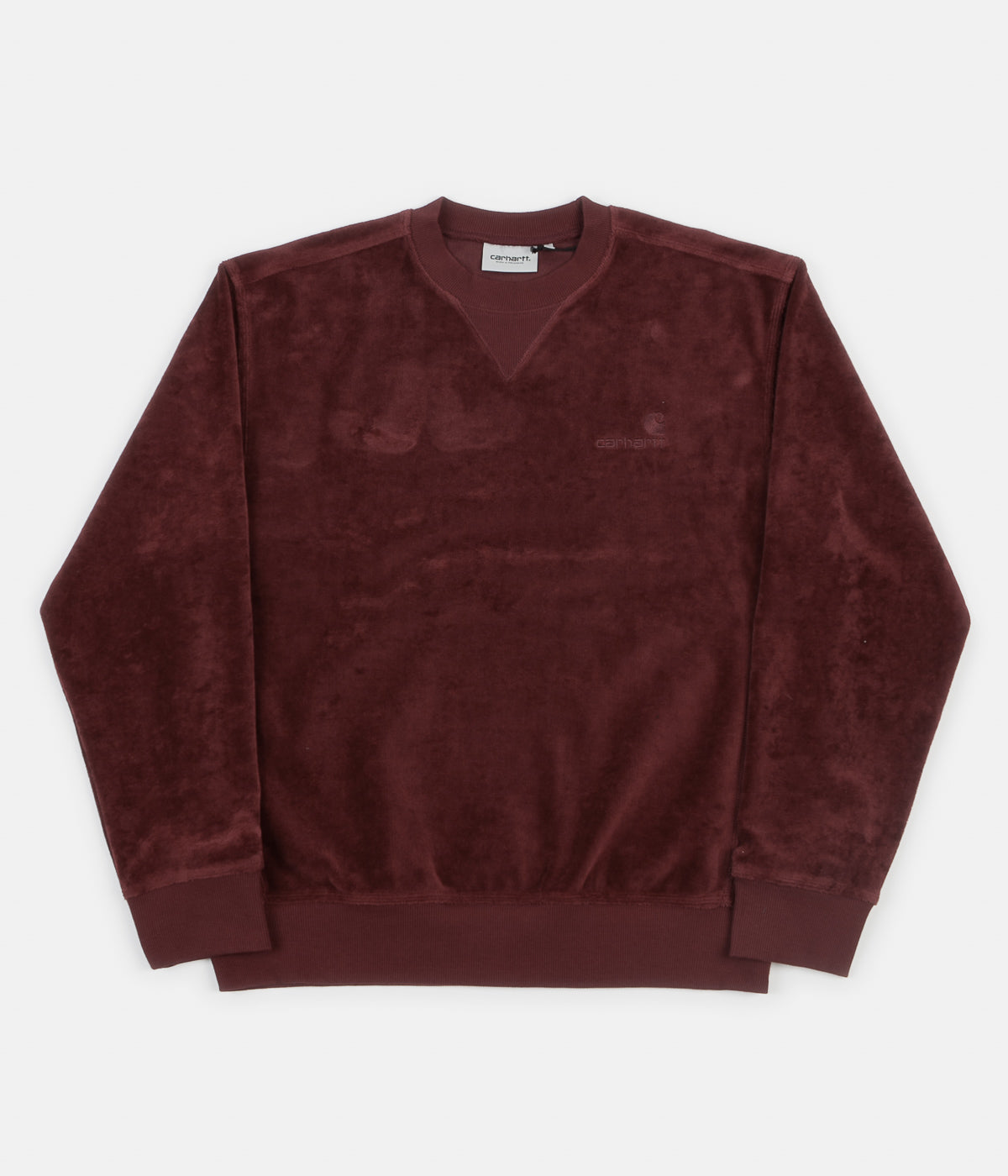 Carhartt United Script Crewneck Sweatshirt Bordeaux Always in Colour