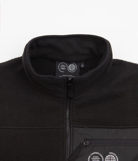 Carrier Goods Borg Zip Through Fleece - Black | Always in Colour