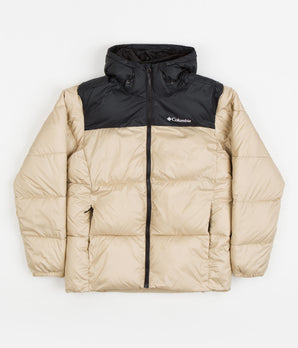 Columbia Puffect Hooded Jacket - Ancient Fossil / Black