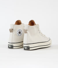Converse CTAS 70's Hi Hickory Stripe Shoes - Desert Sand / Egret / Egret thumbnail