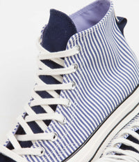 Converse CTAS 70's Hi Hickory Stripe Shoes - Washed Indigo / Egret / Black thumbnail