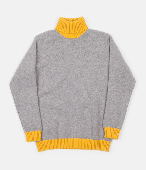 Country Of Origin Turtleneck Sweatshirt - Grey / Yellow