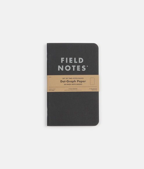 Field Notes Dot Graph Paper Notebooks - Pitch Black - Large