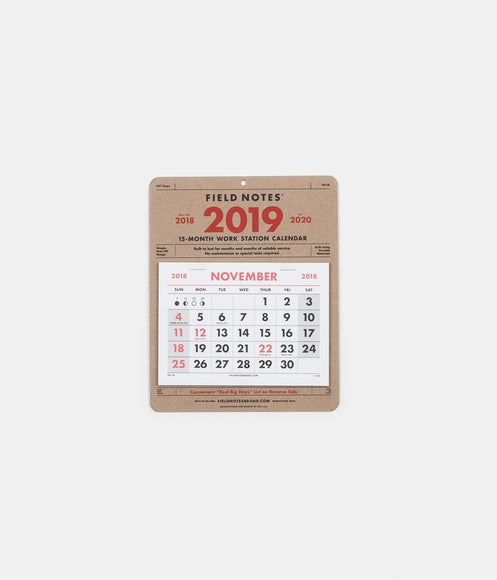 Field Notes Work Station Calendar - 15 Month