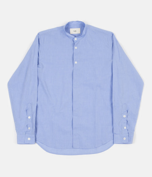 Folk Grandad Shirt - Fresh Blue