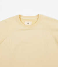 Folk Rivet Jersey Crewneck Sweatshirt - Soft Yellow thumbnail