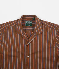 Gitman Vintage Camp Short Sleeve Shirt - Brown Stripe thumbnail