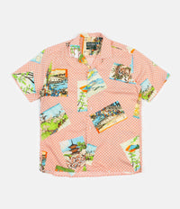 Gitman Vintage Camp Short Sleeve Shirt - Orange Hokusai thumbnail