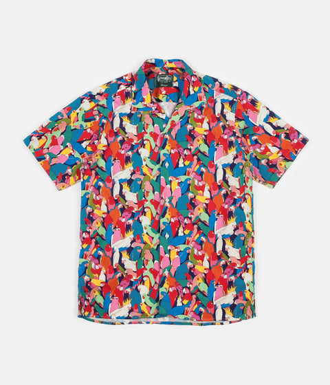 Gitman Vintage Camp Short Sleeve Shirt - Parrot Party | Always in Colour