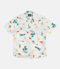 Gitman Vintage Camp Short Sleeve Shirt in White Surf & Turf thumbnail