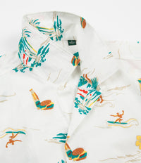 Gitman Vintage Camp Short Sleeve Shirt in White Surf & Turf thumbnail