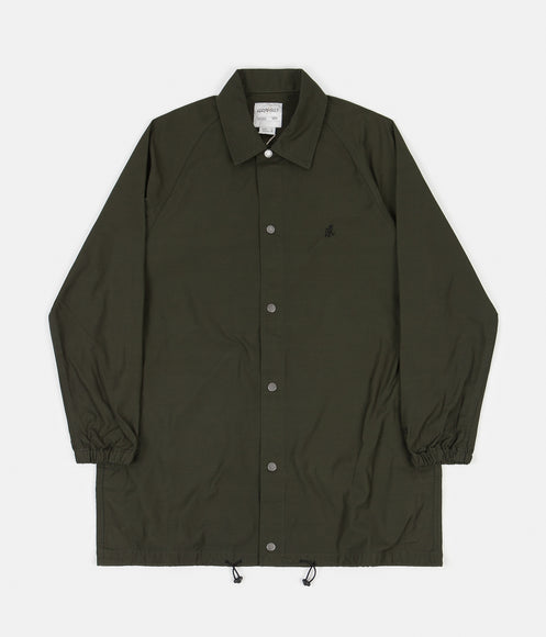 Gramicci Back Satin Coaches Jacket - Deep Olive