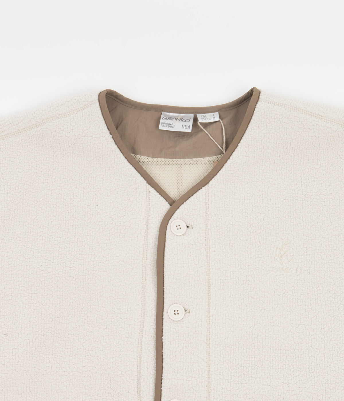 Gramicci Boa Fleece Cardigan - Natural | Always in Colour