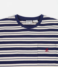 Gramicci One Point Striped Long Sleeve T-Shirt - Navy / Ivory thumbnail