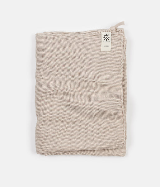 Iris Hantverk Knitted Organic Cotton Bath Towel, Solid, Natural