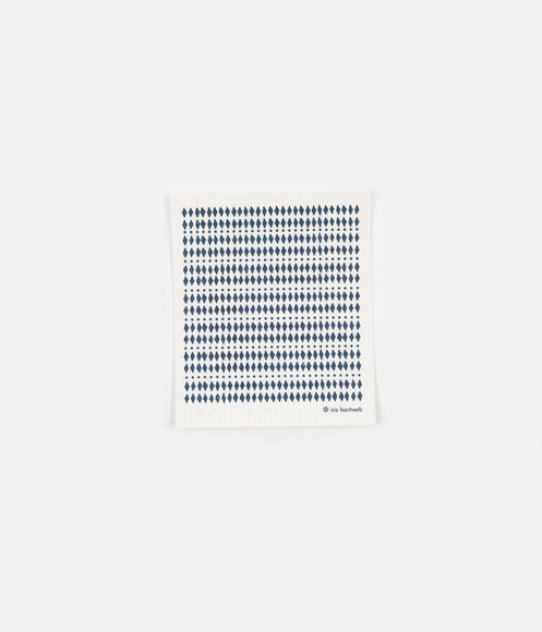Iris Hantverk Printed Household Cloth - Cullulosa / Mini Diamond / Blue