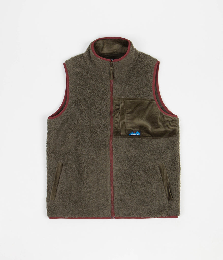 Kavu Cooper Fleece Vest - Moss | Always in Colour