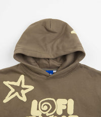 Lo-Fi All Over Shapes Hoodie - Washed Brown thumbnail