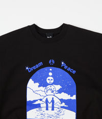 Lo-Fi Dream Peace Crewneck Sweatshirt - Black thumbnail