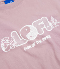 Lo-Fi Sign Of The Times T-Shirt - Washed Berry thumbnail