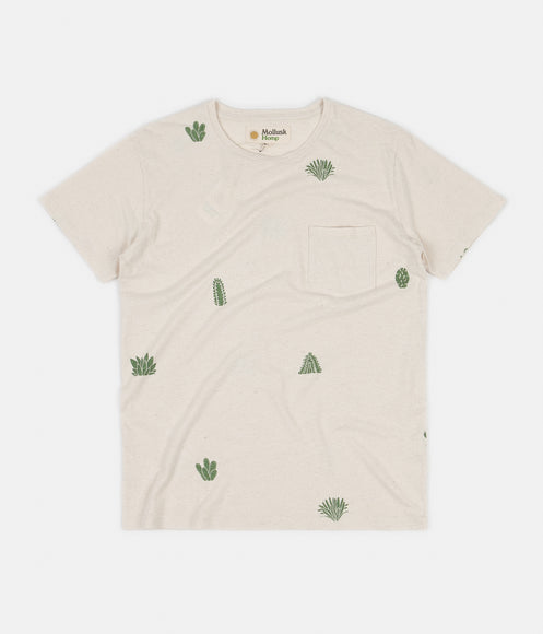 Mollusk Hemp Cactus Garden T-Shirt - Natural