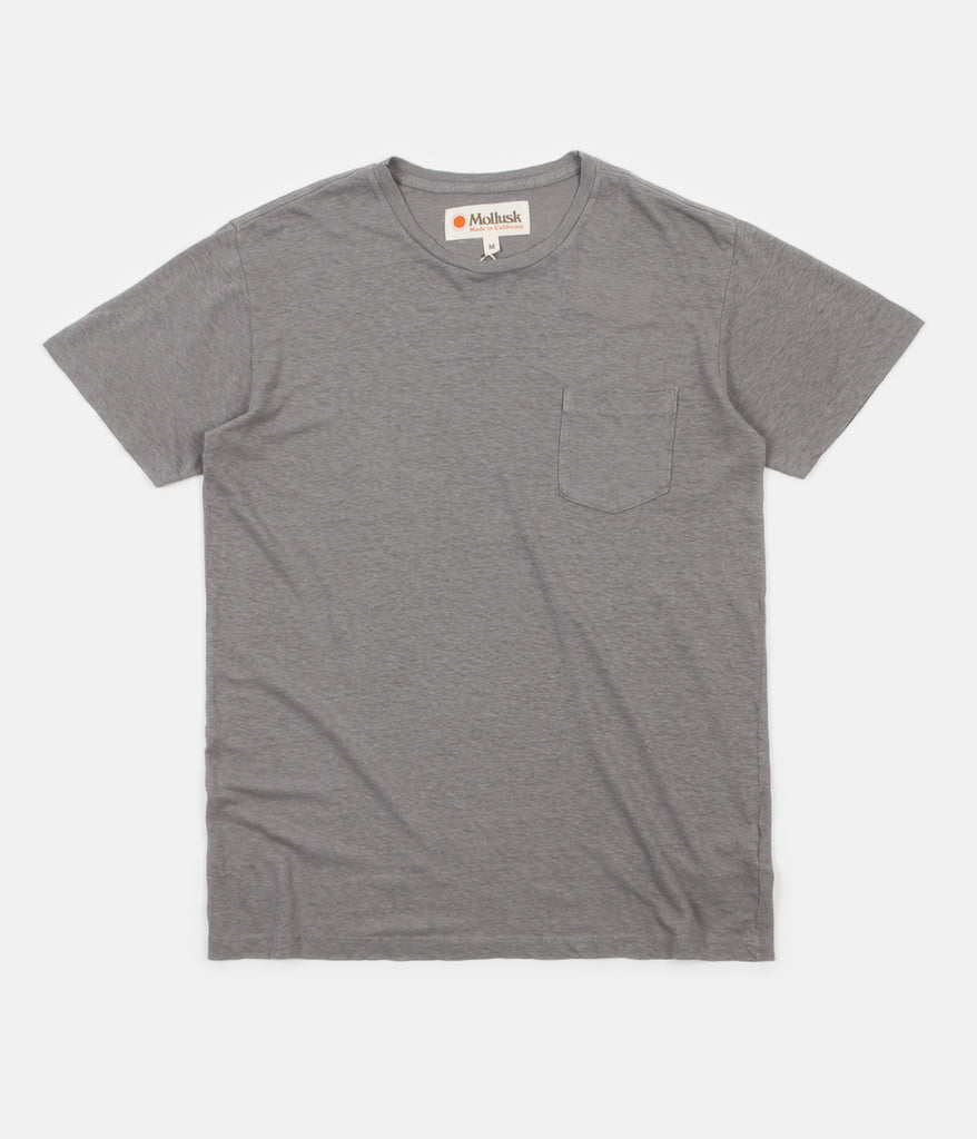 Mollusk Hemp Pocket T-Shirt - Cloud Grey | Always in Colour