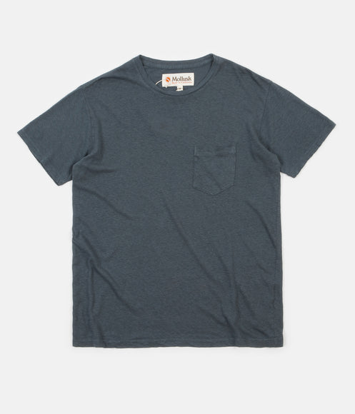 Mollusk Hemp Pocket T-Shirt - Dull Indigo