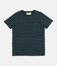 Mollusk Hemp Stripe T-Shirt - Indigo / Natural Stripe thumbnail