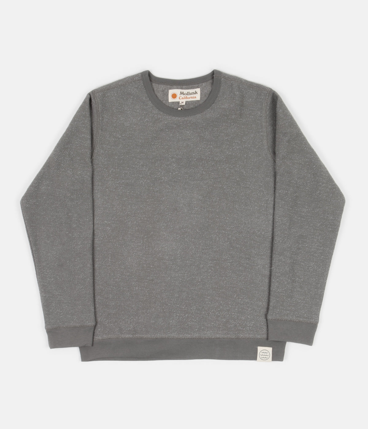 Mollusk Wave Patch Crewneck Sweatshirt - Cloud Grey | Always in Colour