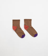 Mollusk Womens Color Block Socks - Cinnamon thumbnail