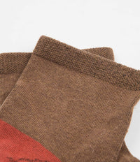 Mollusk Womens Color Block Socks - Cinnamon thumbnail