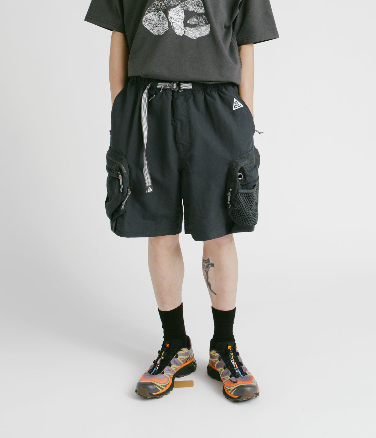 Nike ACG Snowgrass Cargo Shorts - Dark Smoke Grey / Summit