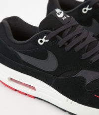 Nike Air Max 1 Premium Shoes - Black / Oil Grey - University Red - Sail thumbnail