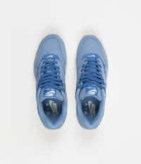 Nike Air Max 1 Premium Shoes - Work Blue / Mountain Blue - Yellow Ochre thumbnail
