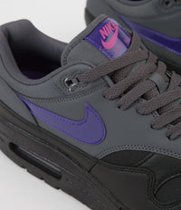Nike Air Max 1 Shoes - Dark Grey / Fierce Purple - Black - Pink Blast thumbnail