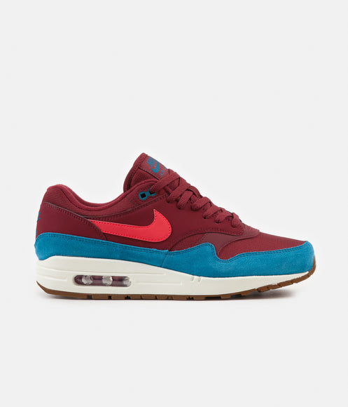 Nike Air Max 1 Shoes - Team Red / Red Orbit - Green Abyss - White