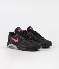 Nike Air Max 180 Shoes - Black / Pink Blast - Wolf Grey thumbnail